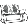Image de vidaXL Banc à bascule 2 places 113 cm noir acier