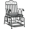 Image de vidaXL Chaise à bascule 61 cm noir acier