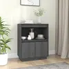 Image de vidaXL Sideboard Gris 60x34x75 cm Pin massif