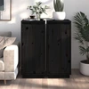 Image de vidaXL Sideboards 2 pcs. noir 31,5x34x75 cm pin massif