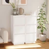 Image de vidaXL Sideboards 2 pcs. Blanc 32x34x75 cm Pin massif