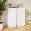 Image de vidaXL Sideboards 2 pcs. Blanc 31,5x34x75 cm Pin massif