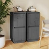 Image de vidaXL Sideboards 2 pcs. Gris 31,5x34x75 cm Pin massif