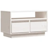 Image de vidaXL Armoire TV Blanc 60x35x37 cm Pin massif