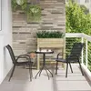 Image de vidaXL Chaises de jardin empilables 2 pcs noir Textilène
