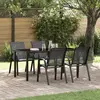 Image de vidaXL Chaises de jardin empilables 4 pcs noir Textilène