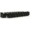 Image de 21 pcs. salon de jardin avec coussins noir poly rotin