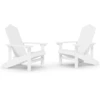Image de Chaises de jardin Adirondack 2 pcs. HDPE Blanc