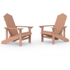 Image de vidaXL Chaises de jardin Adirondack 2 pcs. HDPE Marron