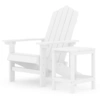 Image de Chaise de jardin Adirondack avec table PEHD blanc