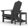 Image de Chaise de jardin Adirondack avec table PEHD Anthracite