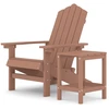 Image de vidaXL Chaise de jardin Adirondack avec table HDPE Marron