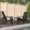 Image de Chaises de jardin Adirondack avec table PEHD Anthracite
