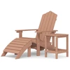 Image de Chaise de jardin Adirondack avec tabouret & table PEHD Marron