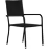 Image de vidaXL Chaises de jardin 2 pcs. empilables noir poly rotin