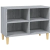 Image de vidaXL Armoire TV avec pieds en bois massif gris Sonoma 69,5x30x50 cm