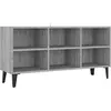 Image de vidaXL Armoire TV avec pieds métalliques Gris Sonoma 103,5x30x50 cm