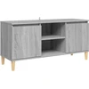 Image de vidaXL Armoire TV avec pieds en bois massif gris Sonoma 103,5x35x50 cm
