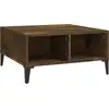 Image de vidaXL Table basse chêne fumé 60x60x30 cm bois composite