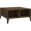 Image de vidaXL Table basse marron imitation chêne 60x60x30 cm Bois composite