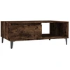 Image de vidaXL Table basse chêne fumé 90x60x35 cm bois composite