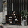 Image de vidaXL Sideboard chêne fumé 103,5x35x70 cm bois composite