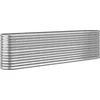 Image de vidaXL Lit surélevé Acier revêtu par poudre 260x40x68 cm Argenté