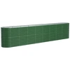 Image de vidaXL Lit surélevé Acier revêtu par poudre 332x40x68 cm Vert