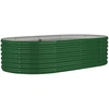 Image de vidaXL Lit surélevé Acier revêtu par poudre 152x80x36 cm Vert