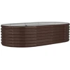 Image de vidaXL Lit surélevé Acier revêtu par poudre 152x80x36 cm Marron