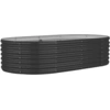 Image de VIDAXL -Pflanzer 152x80x36 cm Pulver -beschichteter Stahl -Anthrazit -Verschärfen
