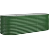 Image de vidaXL Lit surélevé Acier revêtu par poudre 224x80x68 cm Vert