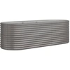 Image de vidaXL Lit surélevé Acier revêtu par poudre 224x80x68 cm Gris