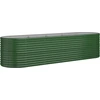 Image de vidaXL Lit surélevé Acier revêtu par poudre 296x80x68 cm Vert