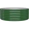 Image de vidaXL Lit surélevé Acier revêtu par poudre 100x100x36 cm Vert
