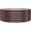 Image de vidaXL Lit surélevé Acier revêtu par poudre 100x100x36 cm Marron
