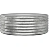 Image de vidaXL Lit surélevé Acier revêtu par poudre 100x100x36 cm Argenté