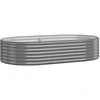Image de vidaXL Lit surélevé Acier revêtu par poudre 175x100x36 cm Gris