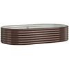 Image de vidaXL Lit surélevé Acier revêtu par poudre 175x100x36 cm Marron