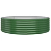 Image de vidaXL Lit surélevé Acier revêtu par poudre 140x140x36 cm Vert