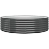 Image de vidaXL Lit surélevé Acier revêtu par poudre 140x140x36 cm Anthracite