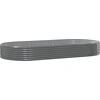 Image de vidaXL Lit surélevé Acier revêtu par poudre 296x140x36 cm Gris