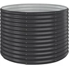 Image de vidaXL Lit surélevé Acier revêtu par poudre 100x100x68 cm Anthracite