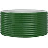 Image de vidaXL Lit surélevé Vert 140x140x68 cm Acier revêtu par poudre