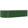 Image de vidaXL Lit surélevé vert 291x140x68 cm Acier revêtu par poudre