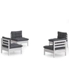 Image de vidaXL Ensemble de salon de jardin 4 pièces avec coussins Anthracite Pin