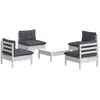 Image de vidaXL Ensemble de salon de jardin 5 pièces avec coussins Anthracite Pin