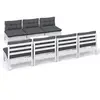Image de vidaXL Ensemble de jardin lounge 8 pièces avec coussins anthracite Pin