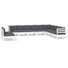 Image de vidaXL Ensemble salon de jardin 10 pièces avec coussins blanc pin massif