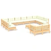Image de 13-pièces salon de jardin avec coussins en pin crème